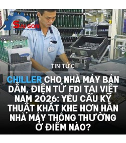 Chiller cho nhà máy bán dẫn, điện tử FDI tại Việt Nam 2026: Yêu cầu kỹ thuật khắt khe hơn hẳn nhà máy thông thường ở điểm nào?